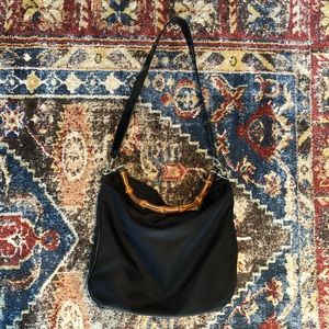 Gucci nylon bamboo bag